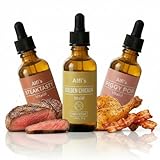 Appetitanreger für Hunde & Katzen – 3er Set Geschmacksöl Steak, Speck & Huhn – zur Unterstützung der Futterakzeptanz – mit Omega 3-6-9 – 3 x 140 Portionen