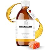 Lachsöl 1000ml für Hunde und Katzen - Von Tom & Leo – Lachsöl mit Omega 3-6-9, Ideal für Barf, Haut & Fell, Premium Fischöl für Hunde