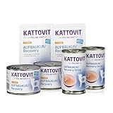 KATTOVIT - Aufbaukur/Recovery Probierpaket für Untergewichtige Katzen, nach Verletzungen oder OP - Nassfutter und Drink für Ausgewachsene