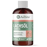 AniForte Lachsöl Hunde & Katzen 500ml – Natürlich & reich an Omega 3, in echter Lebensmittelqualität ohne Zusätze, frisch abgefüllt, Barf Ergänzung